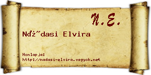 Nádasi Elvira névjegykártya